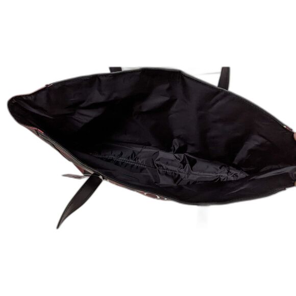 NEW Victoria Secret Red Black Checkered Plaid Holiday Weekender Tote Bag - Picture 7 of 7